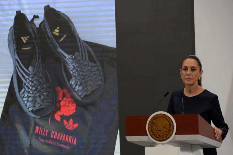 Mexican President Claudia Sheinbaum said Adidas was in talks with Oaxaca state authorities to compensate artisans who were “plagiarized.”