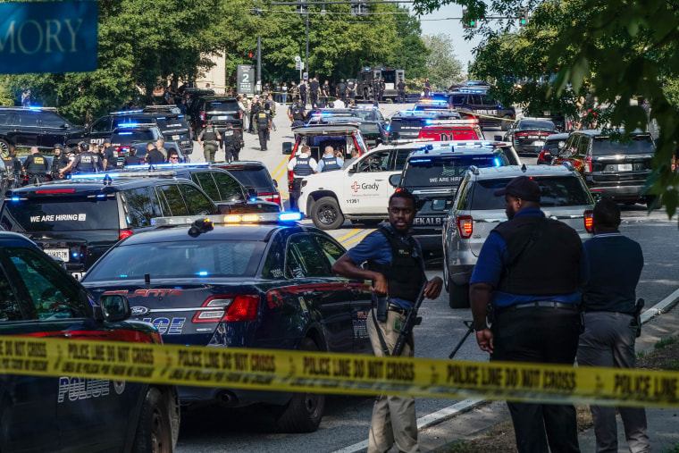 Law enforcement near the Centers For Disease Control (CDC) Global Headquarters
