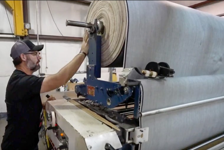 It's expensive to make blue jeans in America Jeans factory.