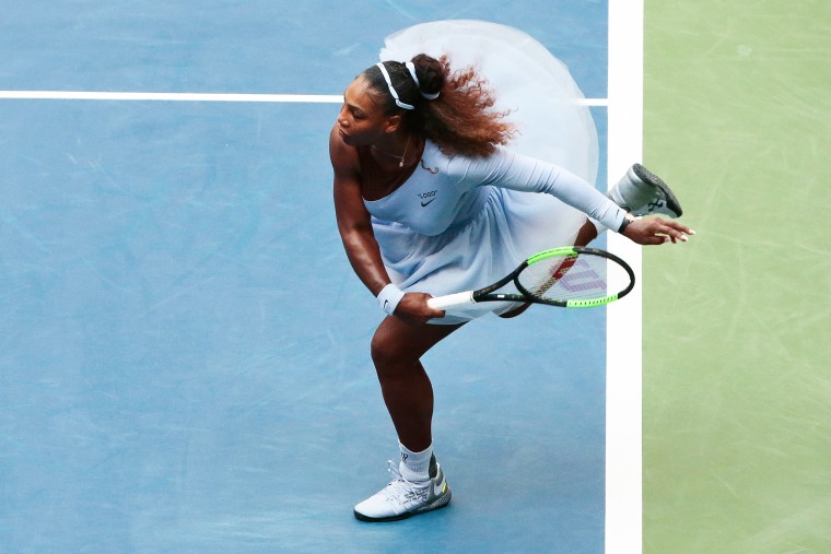 Serena Williams during a tennis match.