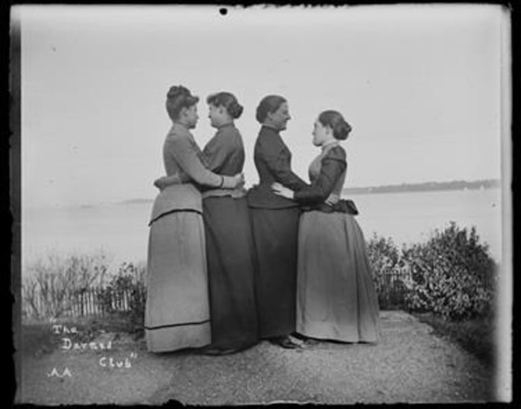 Alice Austen's 1891 photograph "The Darned Club" was on view earlier this year at "The First Homosexuals" exhibition at Wrightwood 659 in Chicago.