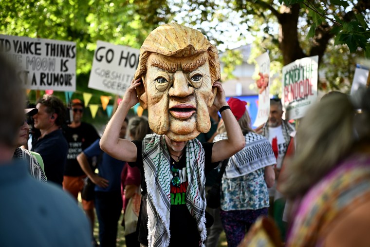 The 'Stop Trump' Campaign Protests Against JD Vance's UK Visit