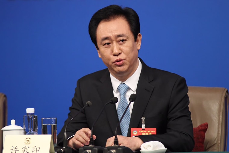 Xu Jiayin, Standing Committee Member of the 12th CPPCC National Committee; Board Chairman of Evergrande Group. 09MAR17 SCMP/ Simon Song