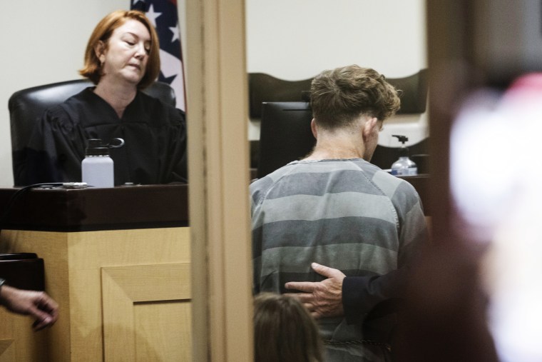 Andrew James McGann appears successful beforehand of District Judge Terra Stephenson for his enslaved proceeding connected Aug, 1, 2025, successful Fayetteville, Ark.
