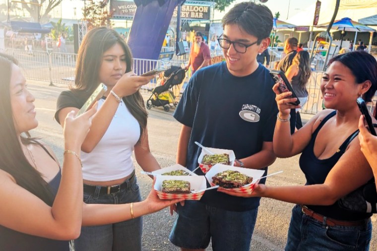 From left, Arielle Federico Chellsie Duarte, Billy Duarte and Bianca Tamondong said they love trying food trends and posting about them.