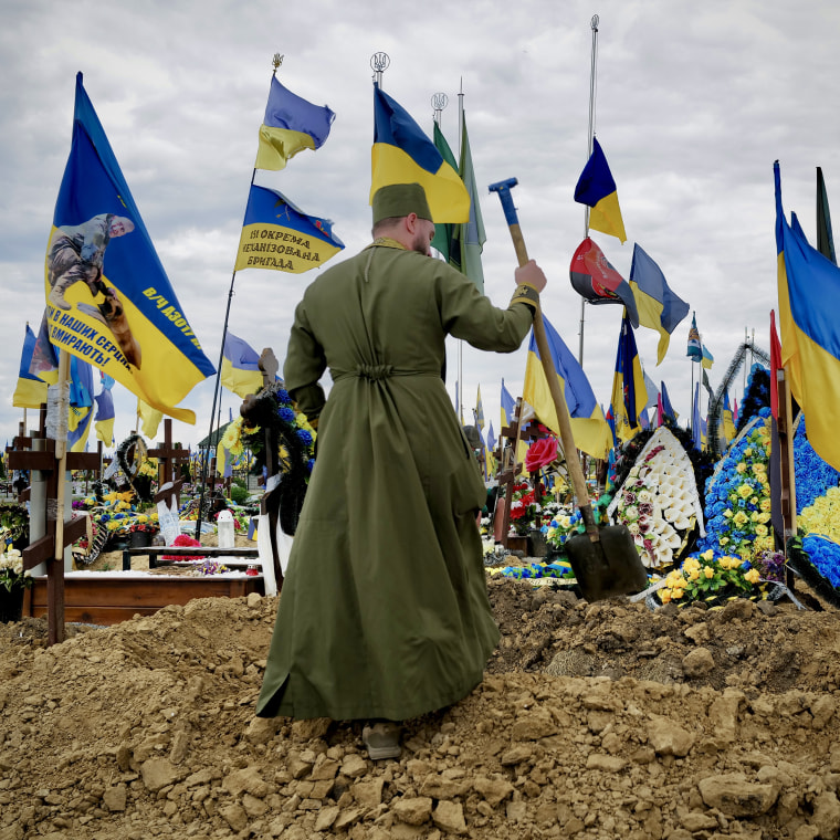 Ukraine is burying more and more of its men as the war drags on.