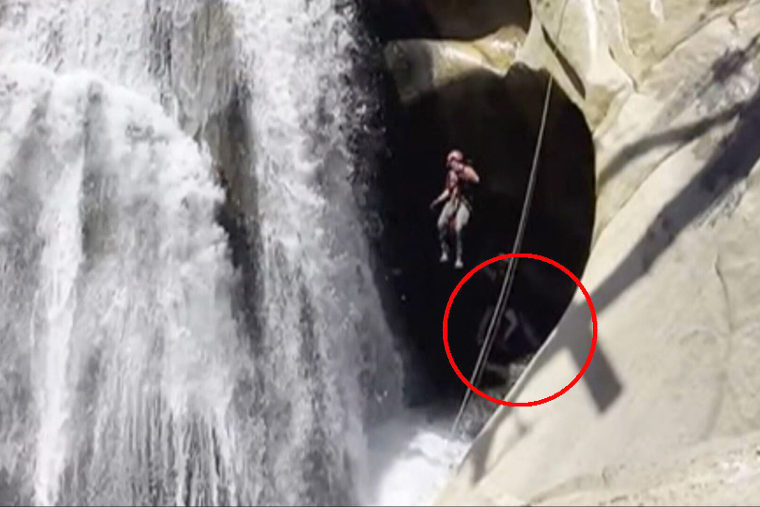waterfall rescue Sequoia National Forest