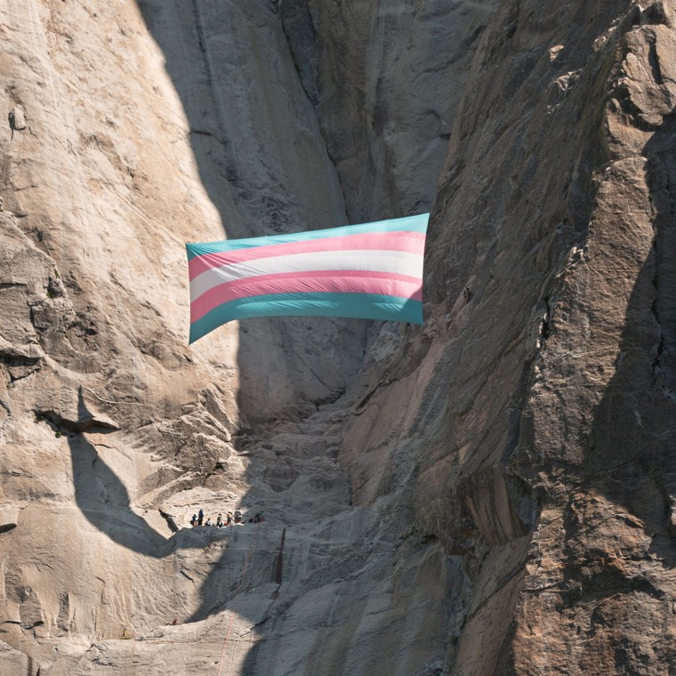 Park ranger fired after helping drape a transgender pride flag on Yosemite's El Capitan A transgender flag hangs on the face of Yosemite National Park's iconic El Capitan rock formation in May 2025.