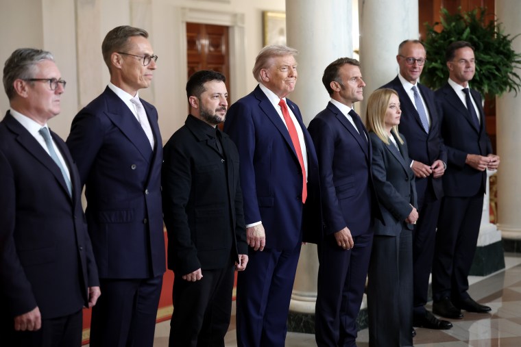European Leaders Join Ukrainian President Zelensky For White House Meeting With Trump