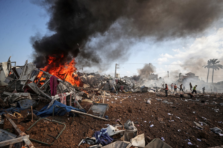 Israeli army struck camp in Deir Al Balah housing displaced civilians