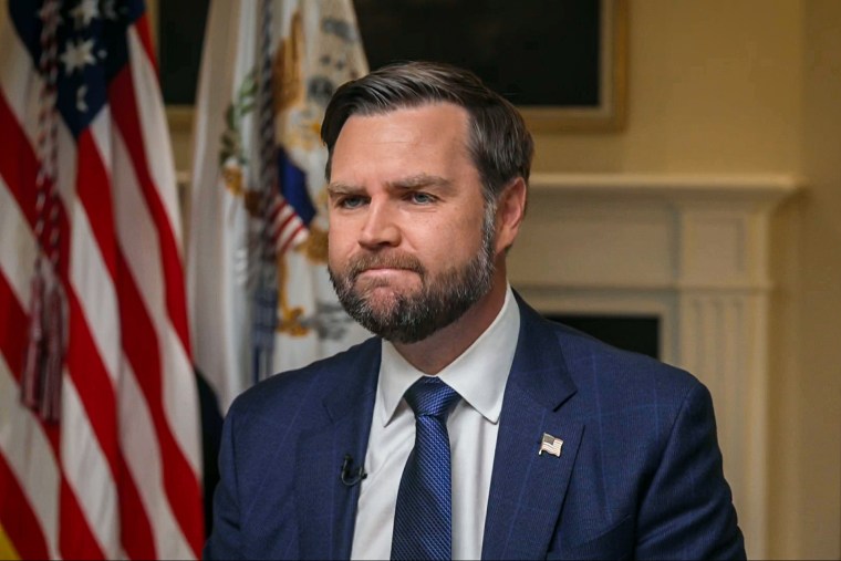 Vice President JD Vance on NBC News' "Meet the Press" on Aug. 22, 2025.