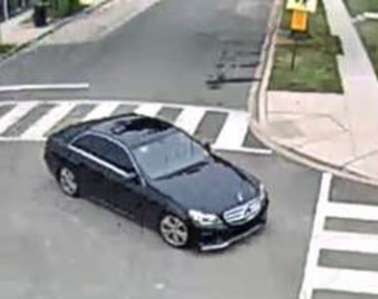 Surveillance footage showed a suspect driving a black Mercedes.