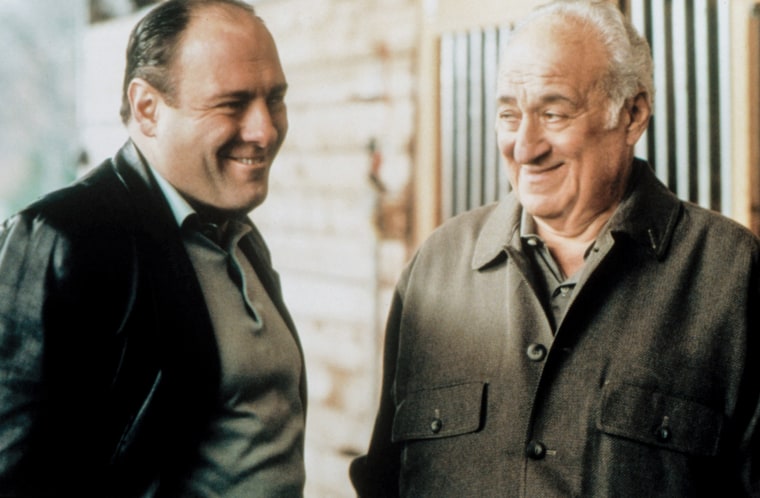 James Gandolfini, left, and Jerry Adler laugh together