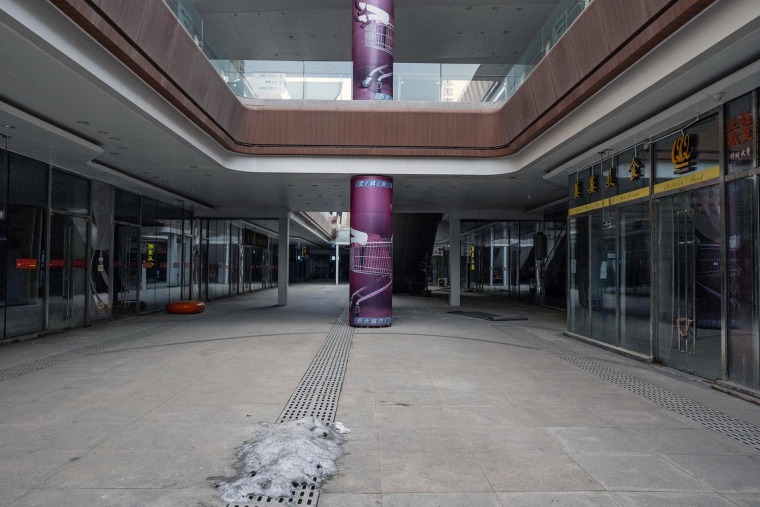 The nearly deserted Evergrande City Plaza