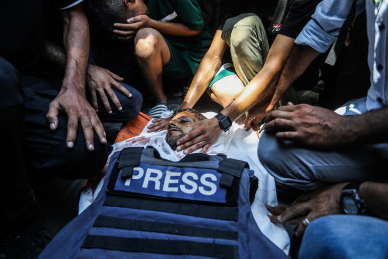 Farewell ceremony held for four journalists killed in Israeli attack in Khan Yunis