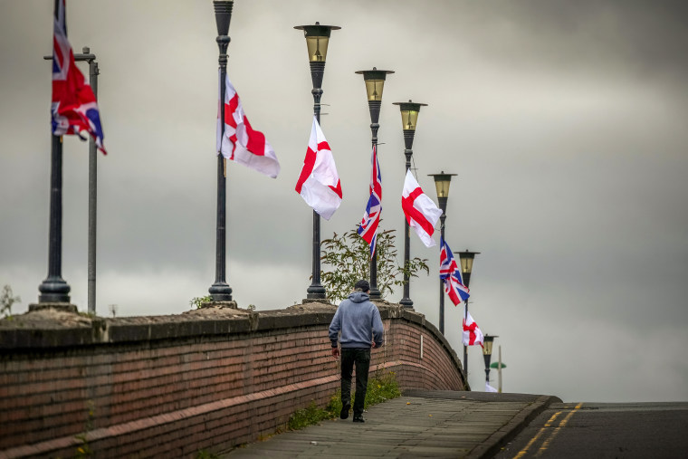 A bandeira britânica aparece em todo o Reino Unido