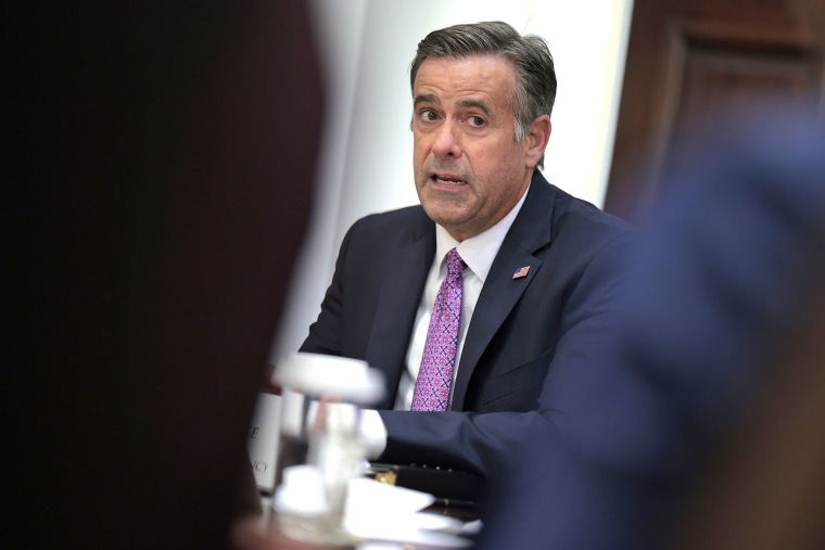 CIA director John Ratcliffe speaks at the White House cabinet meeting on August 26, 2025.