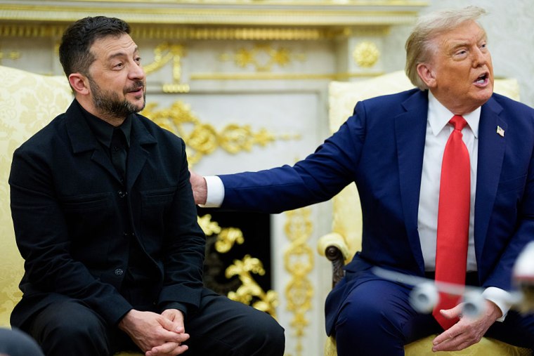 Un momento del encuentro entre Trump y Zelenskyy en la Casa Blanca, el 18 de agosto de 2025.