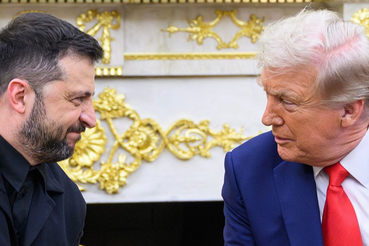 Zelenskyy y Trump en la Casa Blanca, el 18 de agosto de 2025.
