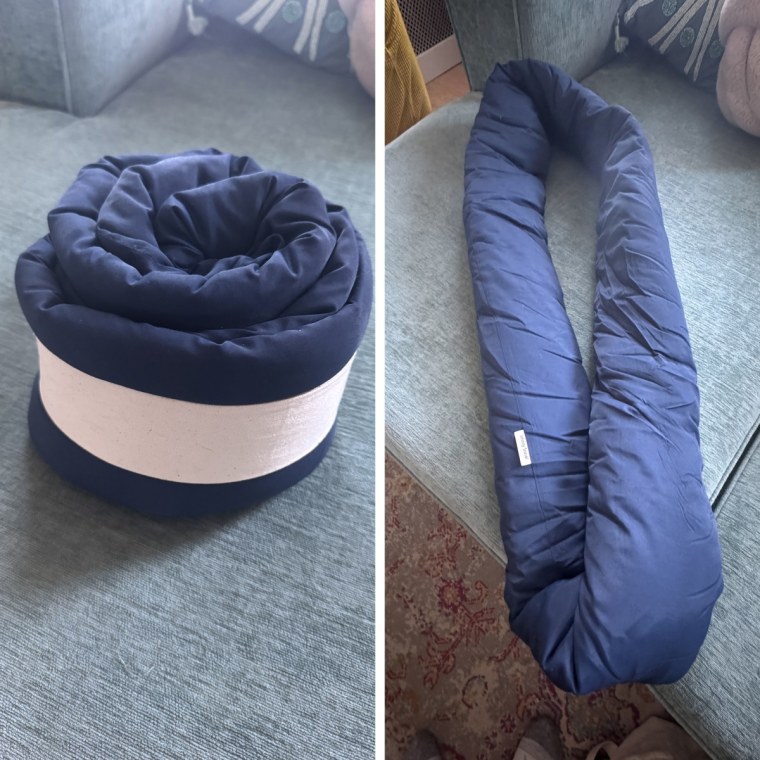 Infinity Pillow on a couch