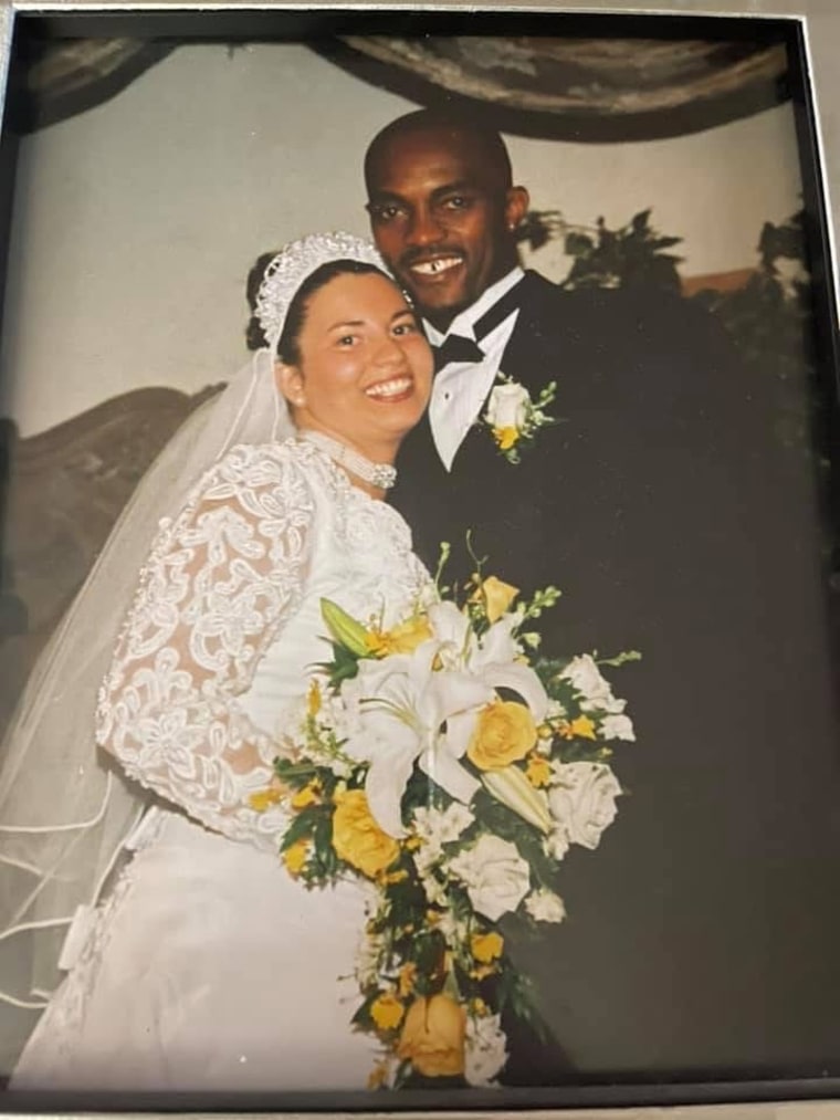 John and Kimi Jackson on their wedding day