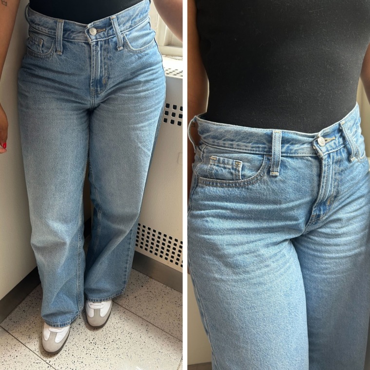 Woman wearing Old Navy jeans