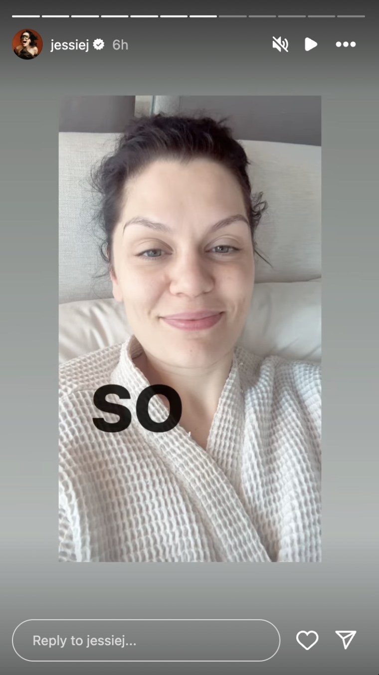 Jessie J shares health update following hospitalization.