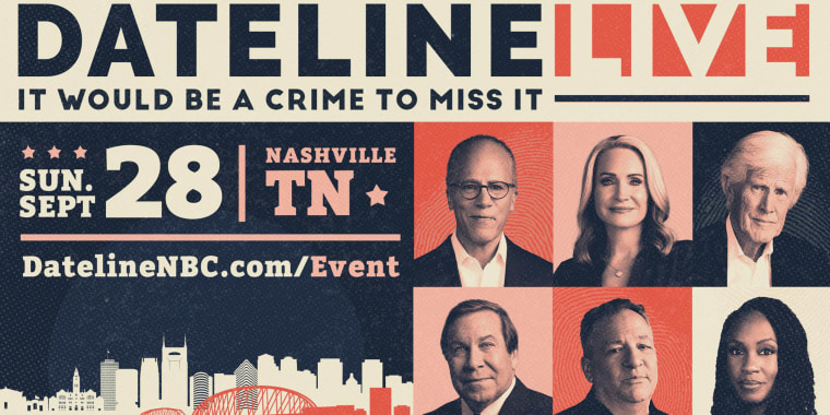 Dateline Live llega a Nashville el 28 de septiembre.