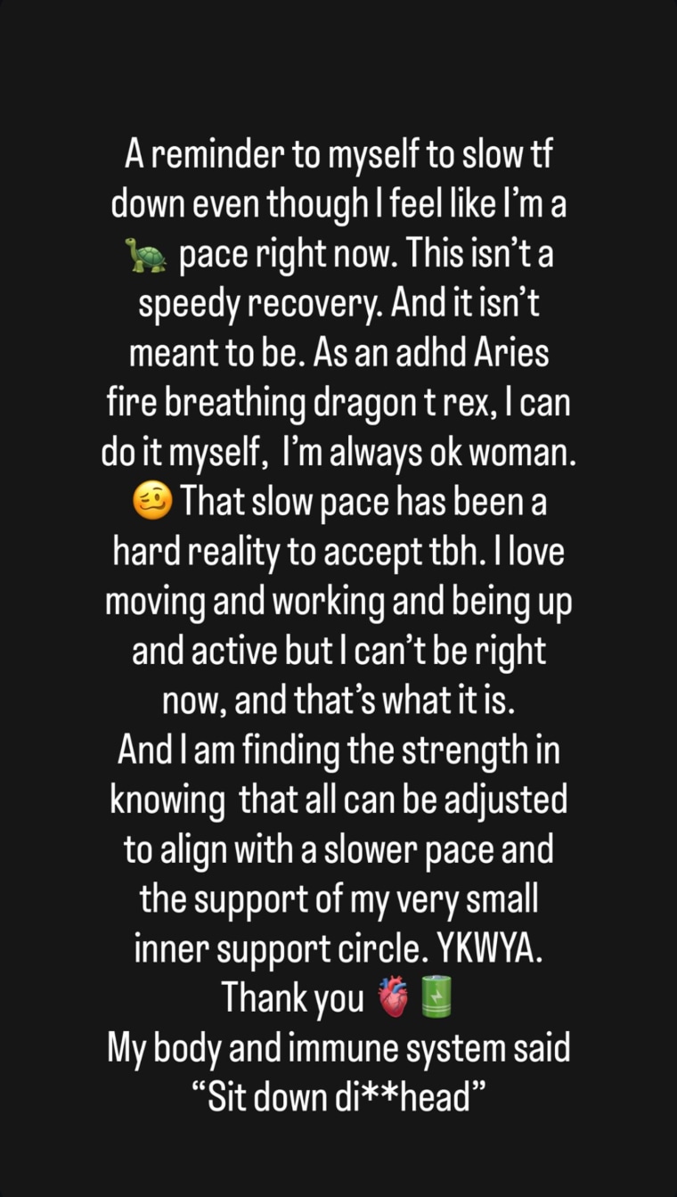 Jessie J's reflections after a brief hospitalization.