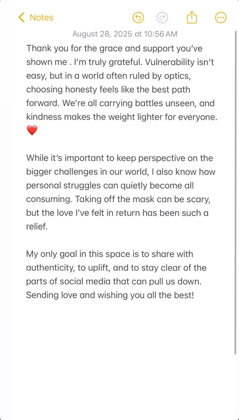 Miriam McDonald compartilhou uma nota de gratidão em sua história no Instagram depois de receber mensagens de apoio dos fãs.