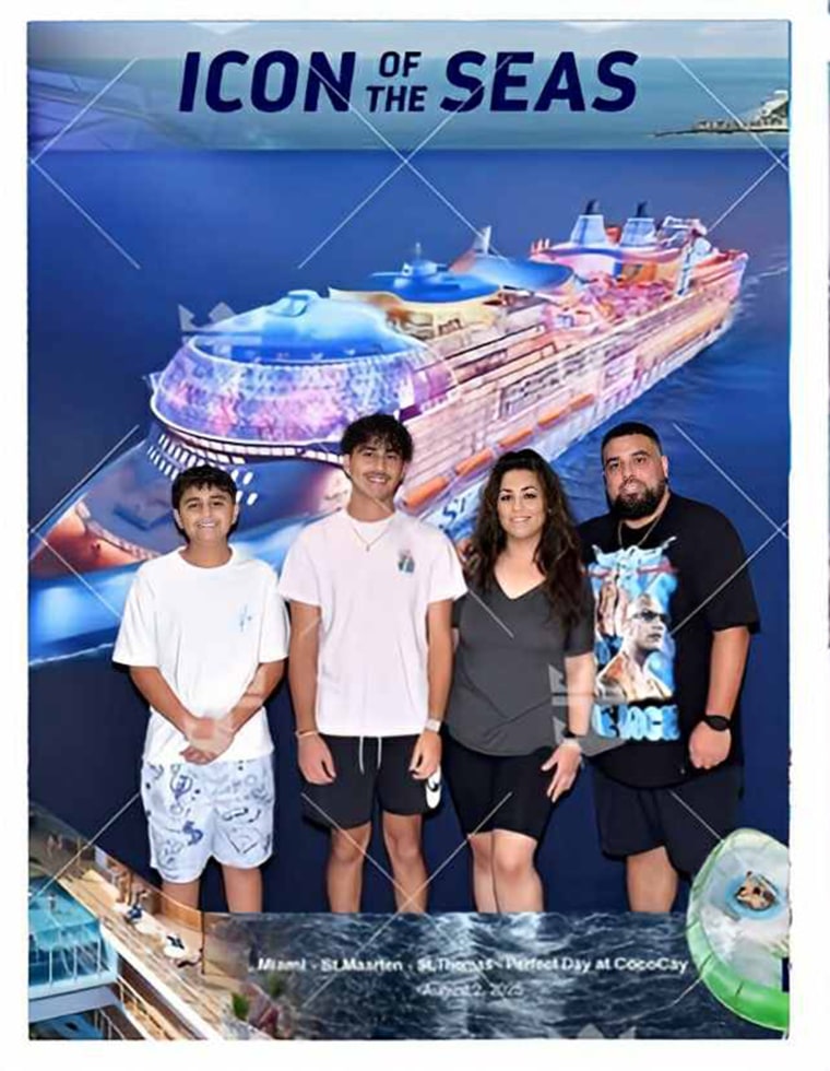 Hunt and Maldonado with their sons, Elijah, 12, and Joshua, 18.