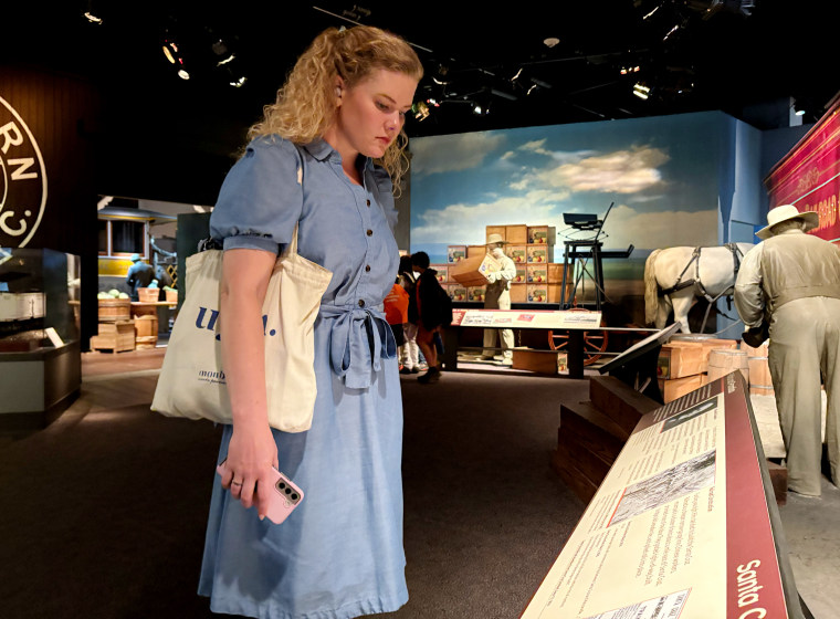 Kathryn Jones visits the "America on the Move" exhibit at the National Museum of American History Behring Center.