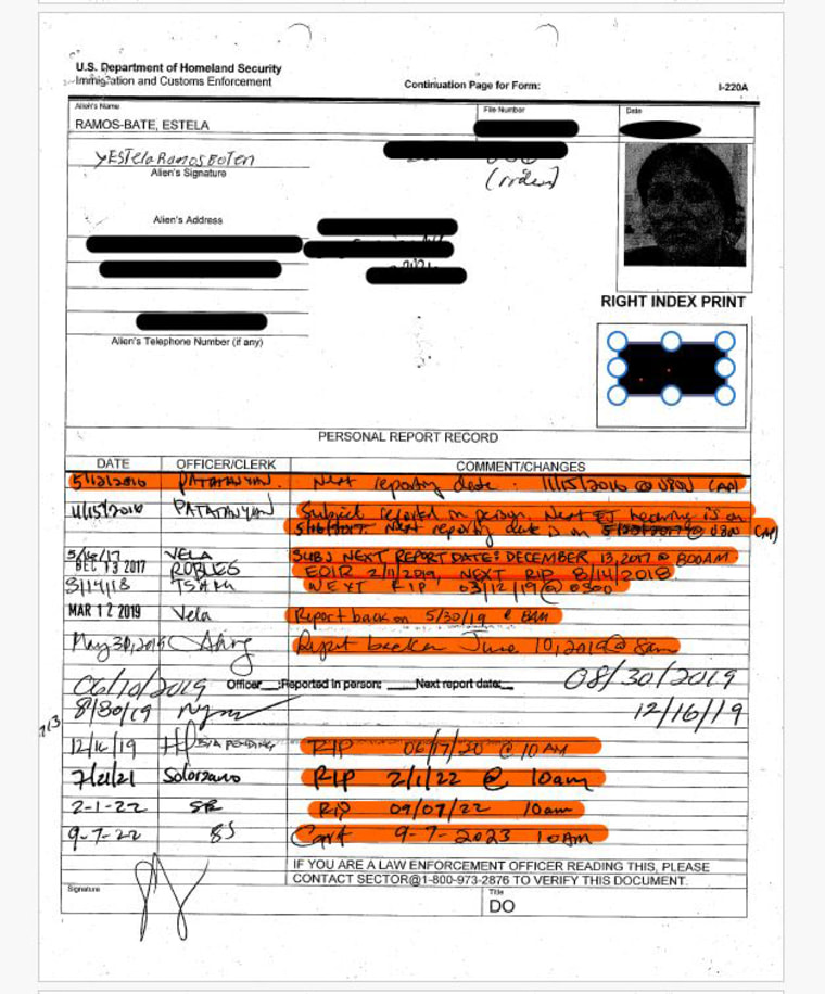 appointment sheet