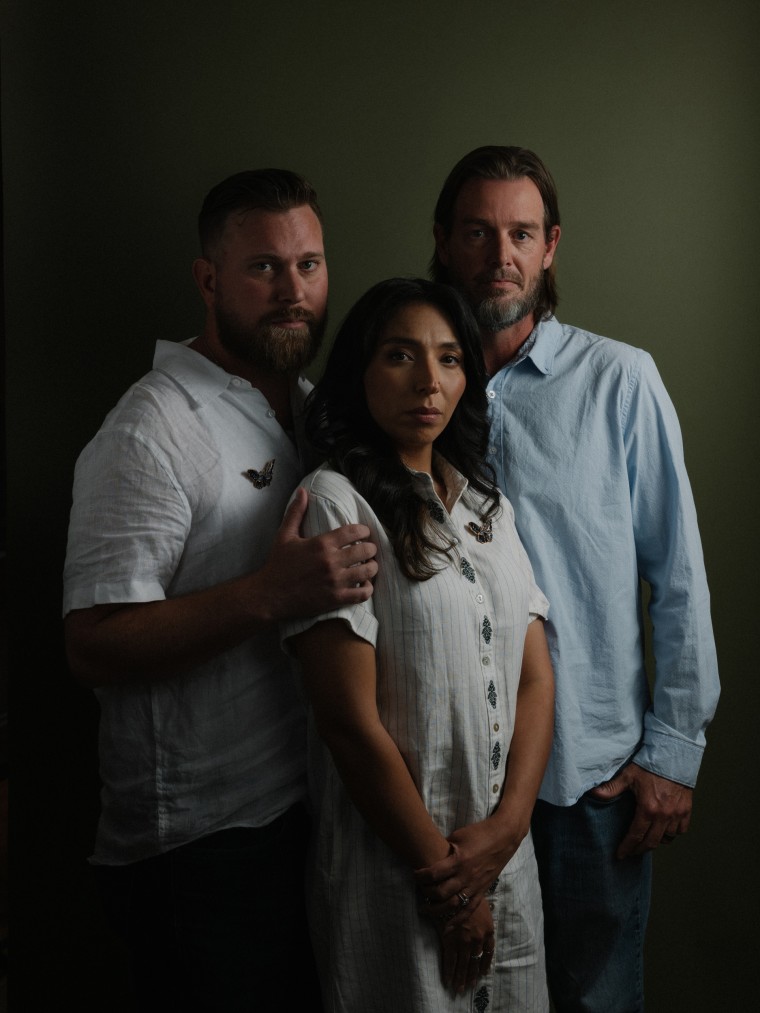 Sky Roberts, Amanda Roberts, and Danny Wilson in Washington, D.C., on Sept. 2, 2025.