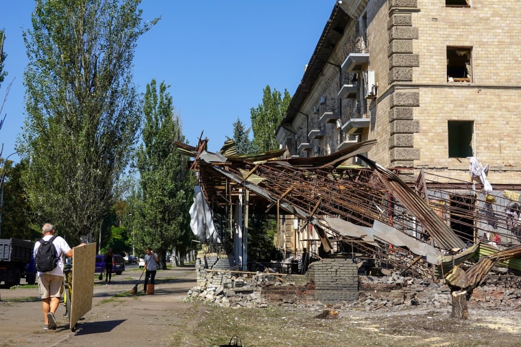 Debris from a Russian missile attack.