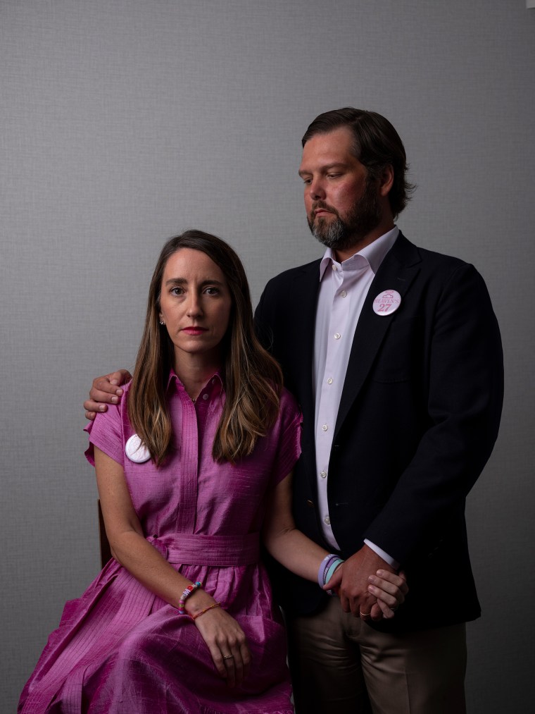 Stacy and John Stevens, parents of Mary.
