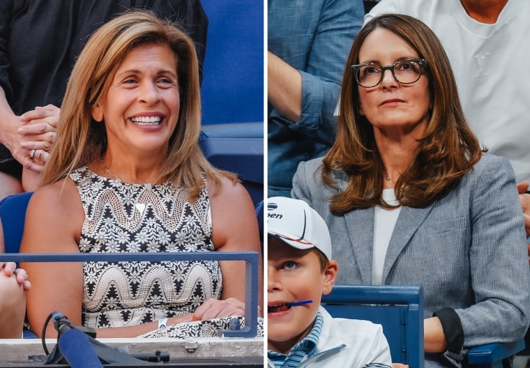 Hoda Kotb and Tina Fey at the 2025 US Open.