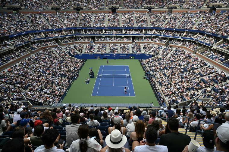 Louis Armstrong Stadium during a match between Japan's Naomi Osaka and USA's Coco Gauff on day nine of the US Open tennis tournament at the USTA Billie Jean King National Tennis Center on Monday.
