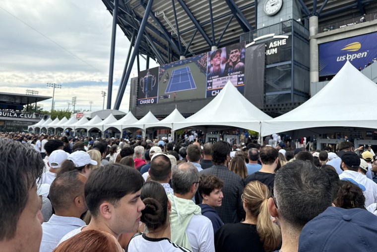 Long lines at the US Open in New York City on Sunday.