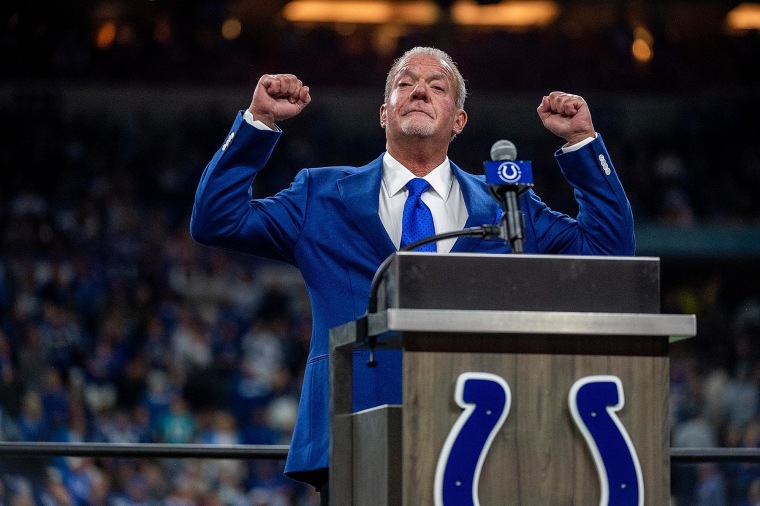 Indianapolis Colts owner Jim Irsay at a game in 2019.
