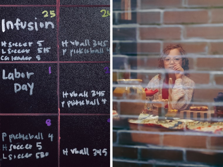 Side by side of Lucy Pratt and her infusion date