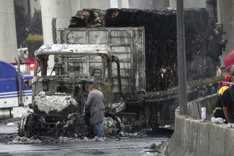 Mexico gas Tanker Explosion aftermath