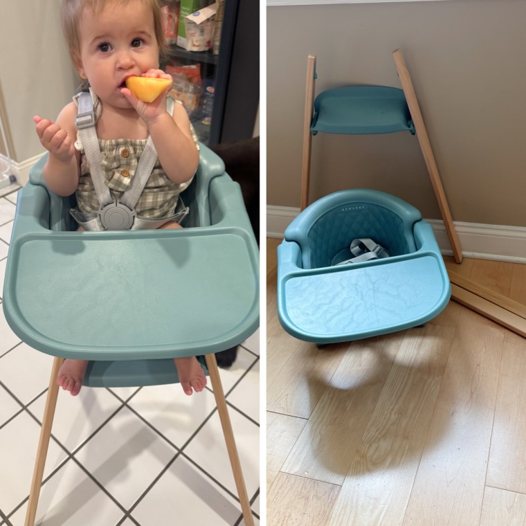 My one-year-old fit comfortably, though my older toddler found it snug.