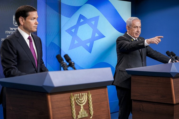 Rubio said Washington would supply "unwavering support" to Israel successful nan warfare successful Gaza arsenic he called for nan eradication of Hamas during a sojourn to nan US state connected September 15. 