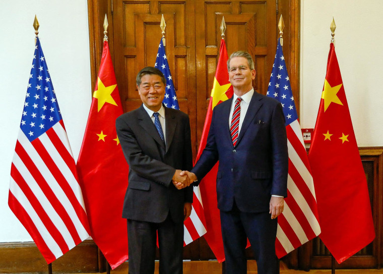 Treasury Secretary Scott Bessent and Chinese Vice Premier He Lifeng
