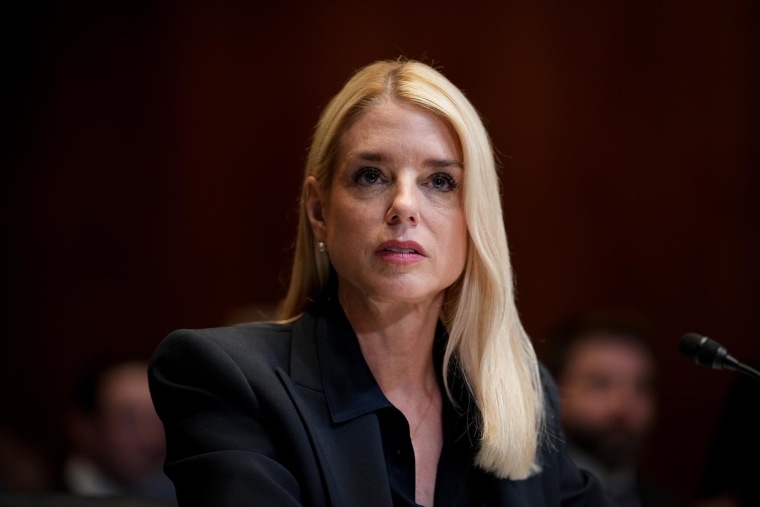 Attorney General Pam Bondi at Senate hearing in June 2025.