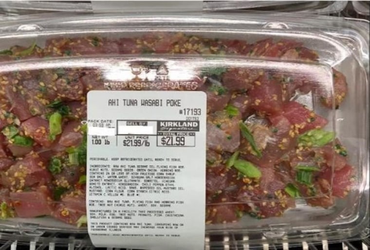 Kirkland Signature brand Ahi Tuna Wasabi Poke recall
