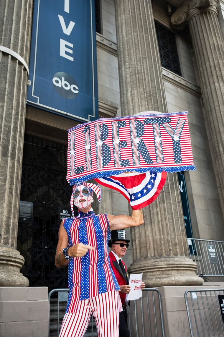 Dandidi outside the taping of "Jimmy Kimmel Live!" on Tuesday.