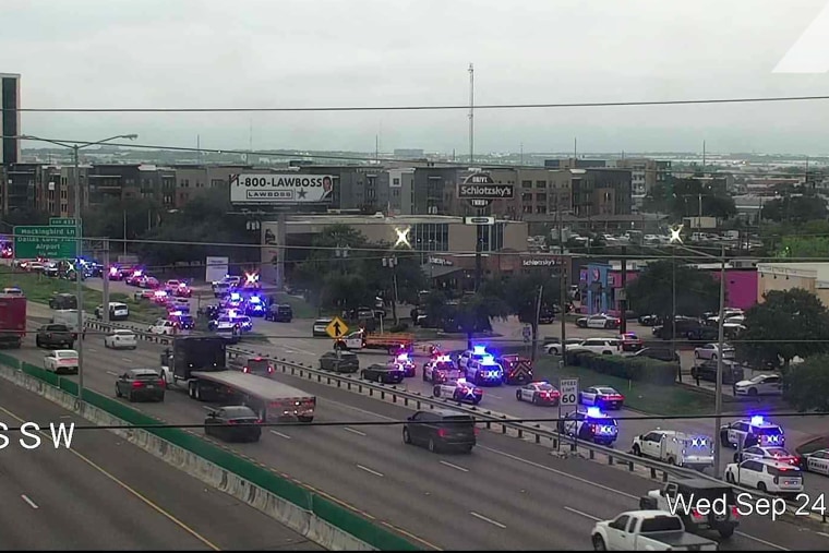 Una enorme operación policial responde al tiroteo en un centro de ICE en Dallas, Texas.