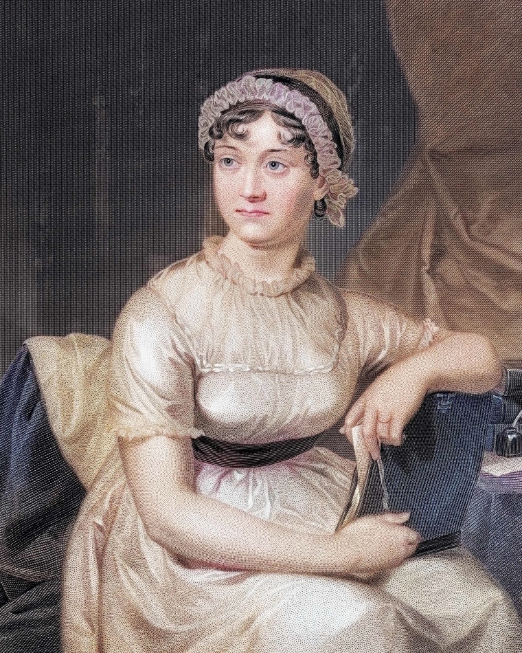 Portrait of Jane Austen (16 December 1775 – 18 July 1817) an English novelist known primarily for her six novels, which implicitly interpret, critique, and comment upon the British landed gentry at the end of the 18th century